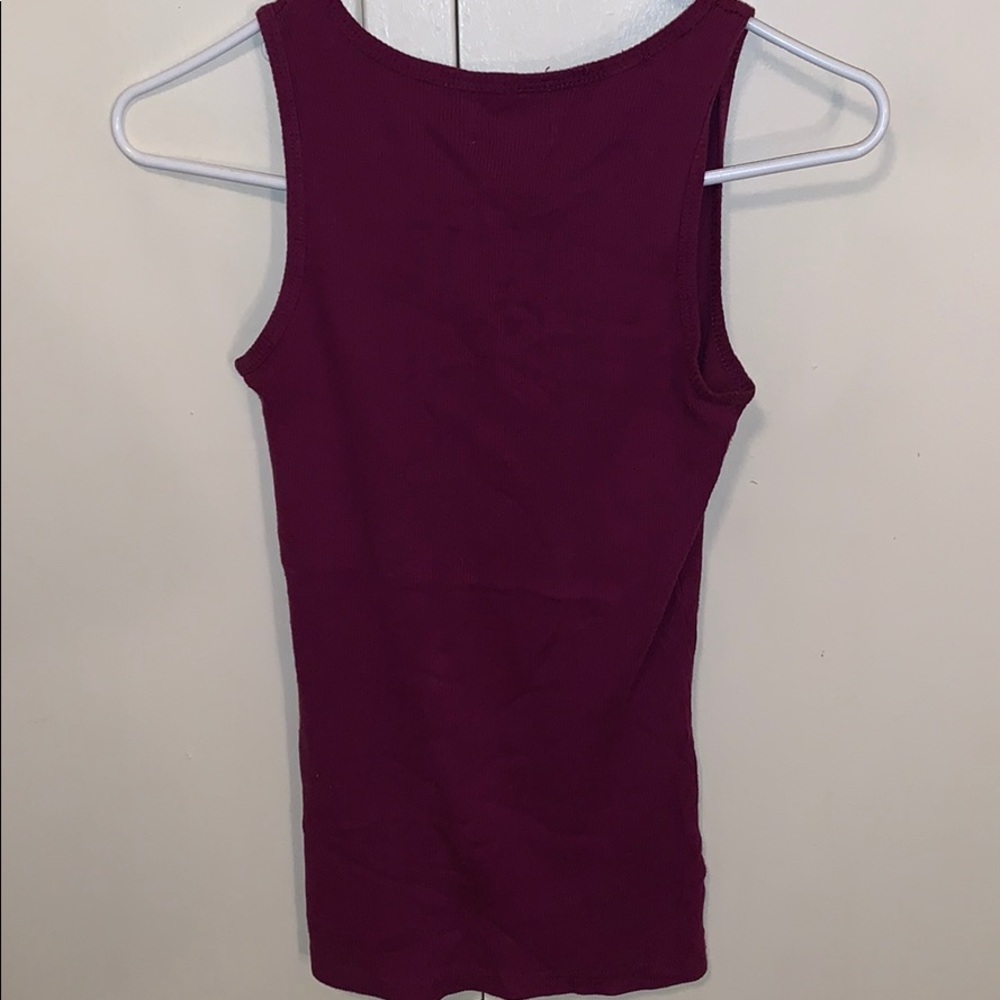 Violet Ribbed Tank Top - Picture 2 of 2